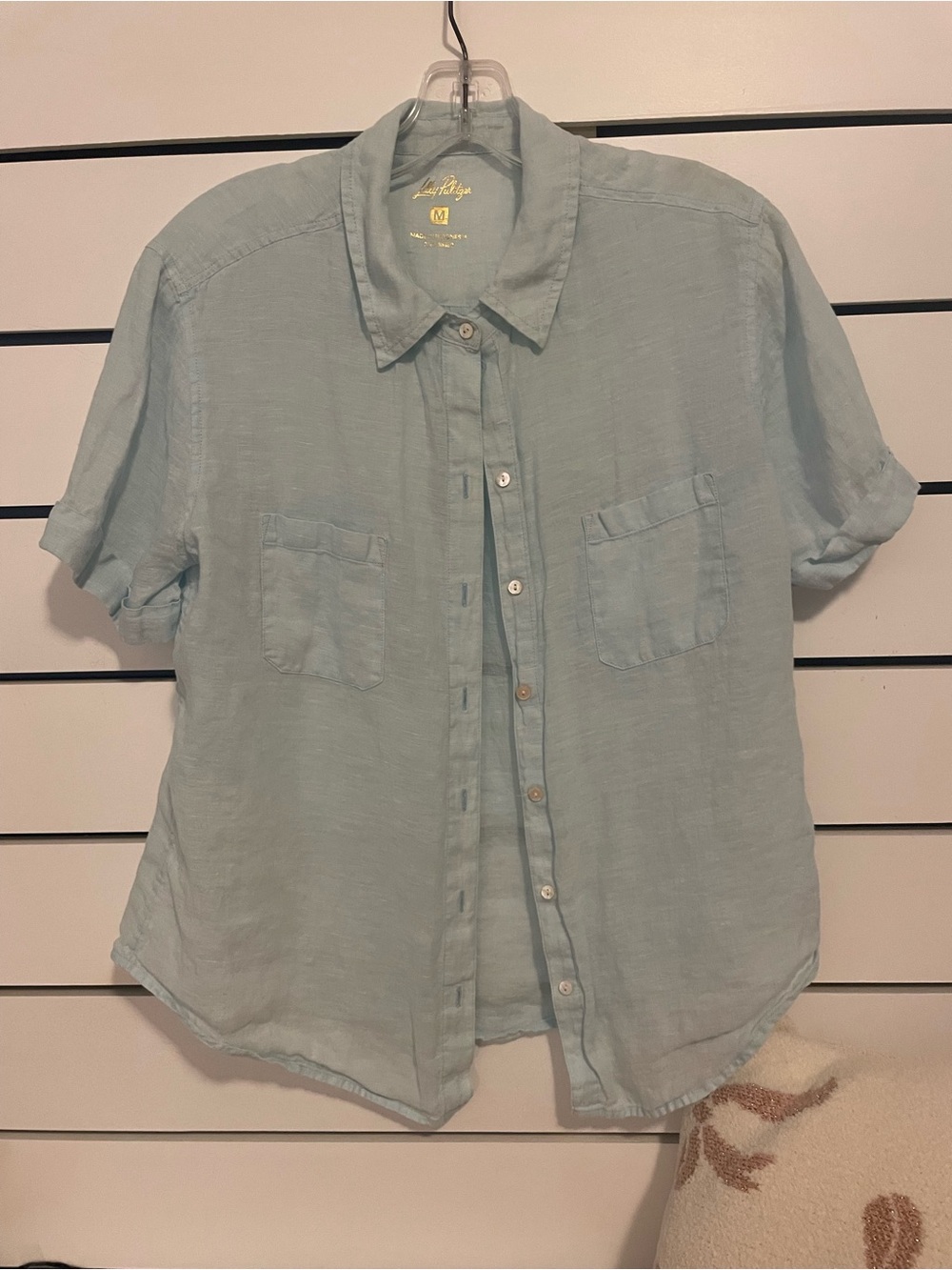 Lilly Pulitzer light blue button down shirt - Picture 2 of 4